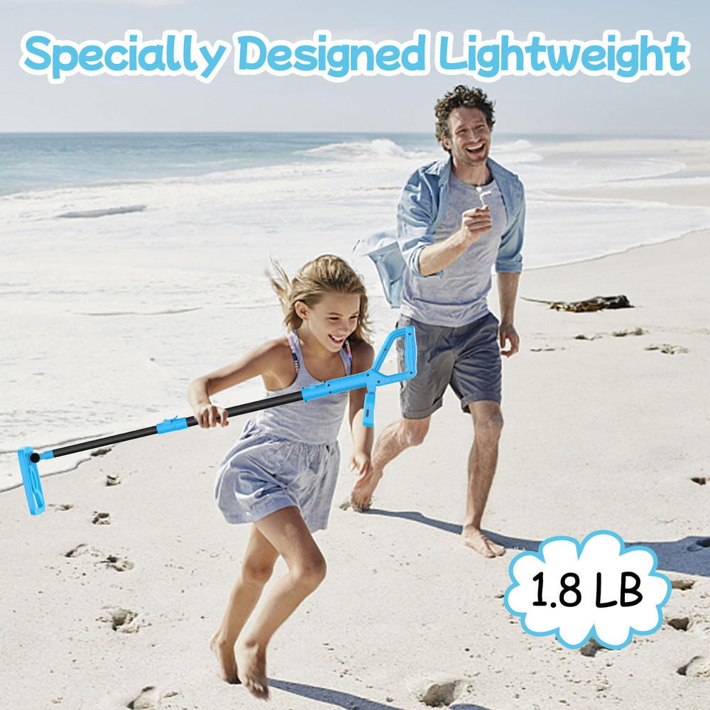 OMMO Kids Metal Detector with plastic shovel and rake
