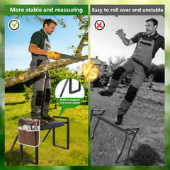 Onadak Garden Kneeler with reinforced support legs in dark black