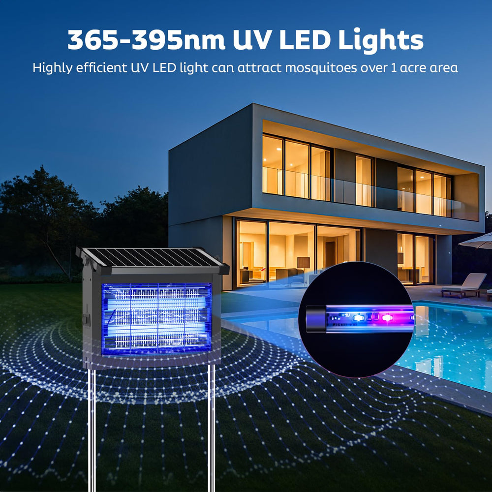 OnBeam Solar Bug Zapper in outdoor garden setting