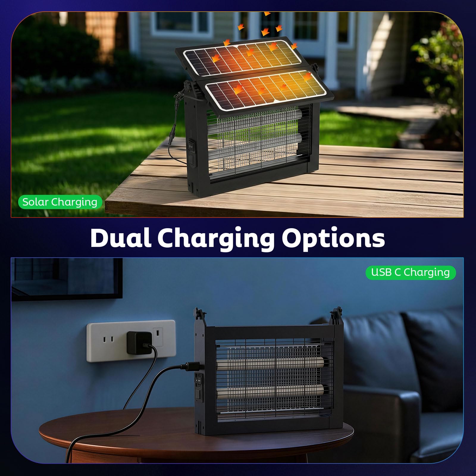 OnBeam Solar Bug Zapper in outdoor garden setting