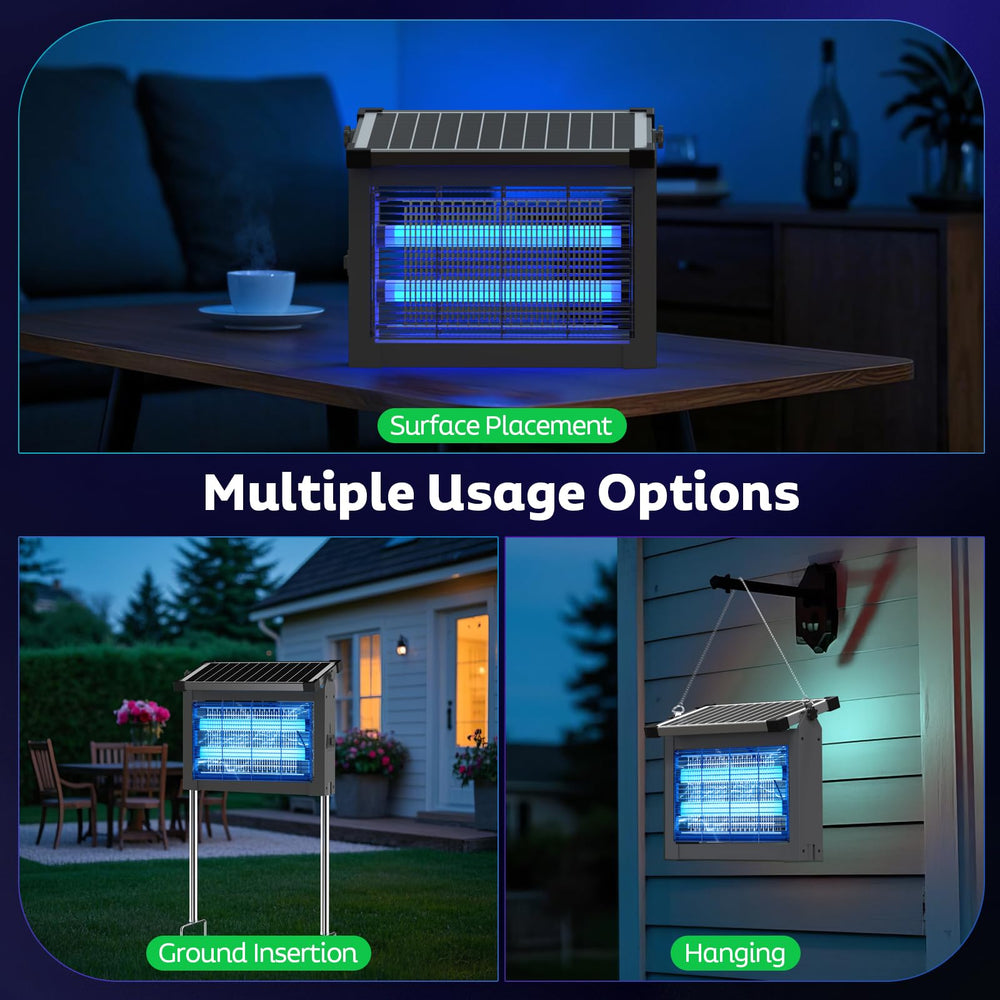 OnBeam Solar Bug Zapper mounted on a stake