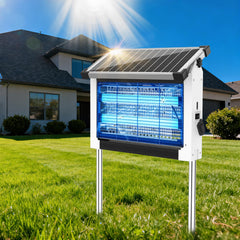 OnBeam Solar Bug Zapper Outdoor front view with white finish