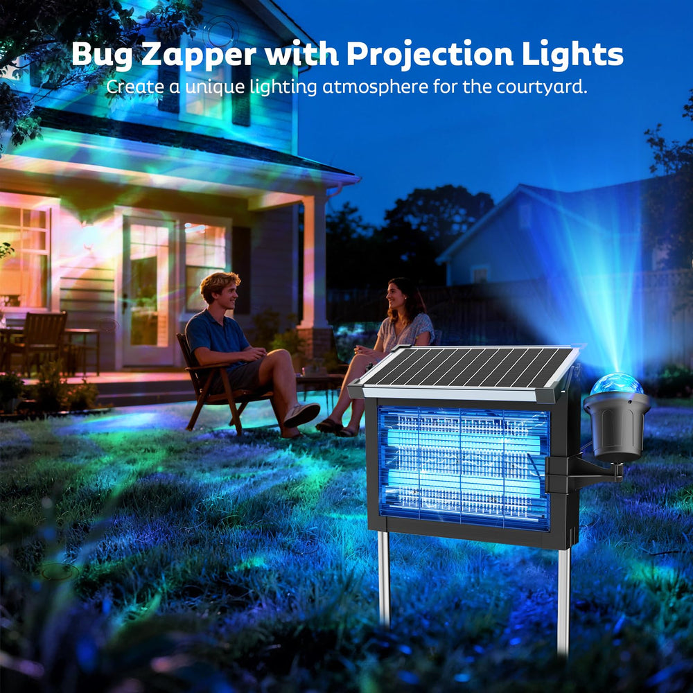OnBeam Solar Bug Zapper Outdoor showing easy maintenance brush
