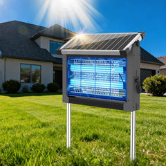 OnBeam Solar Bug Zapper outdoor view, light gray color