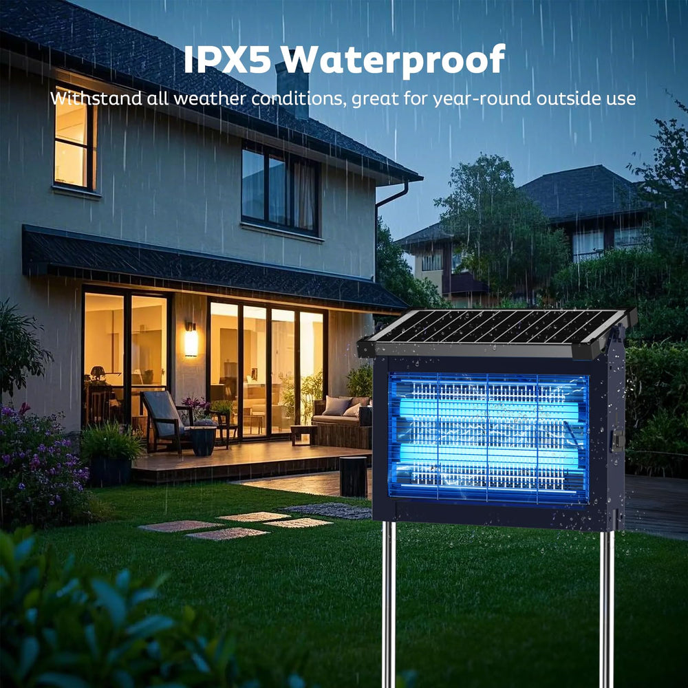 OnBeam Solar Bug Zapper Outdoor with solar panel and USB charging cable