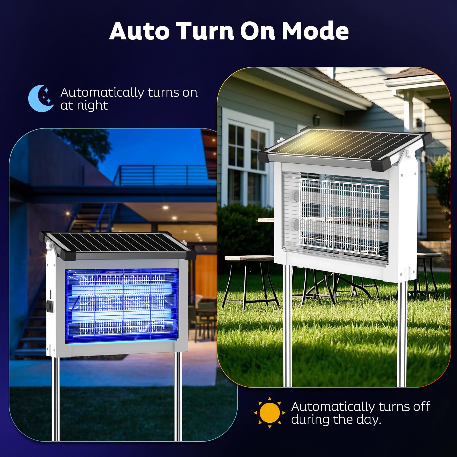 OnBeam Solar Bug Zapper placed in a garden setting