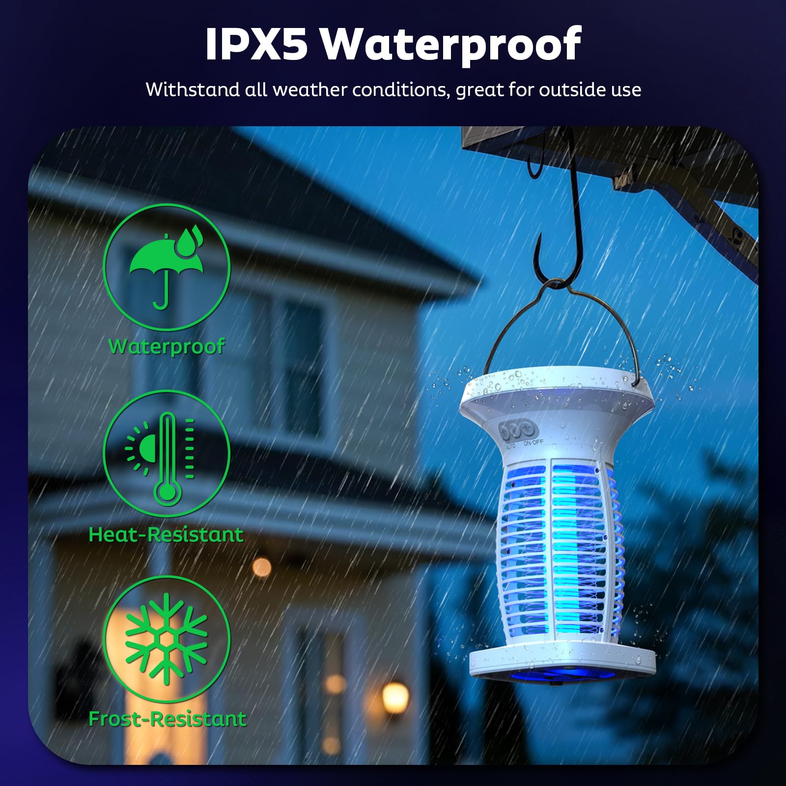 OnBeam Solar Bug Zapper showing protective mesh