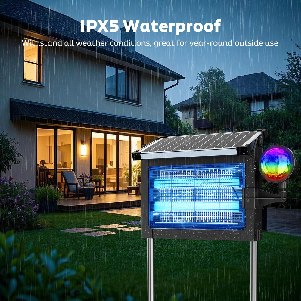 OnBeam Solar Bug Zapper with hanging chain and ground stakes