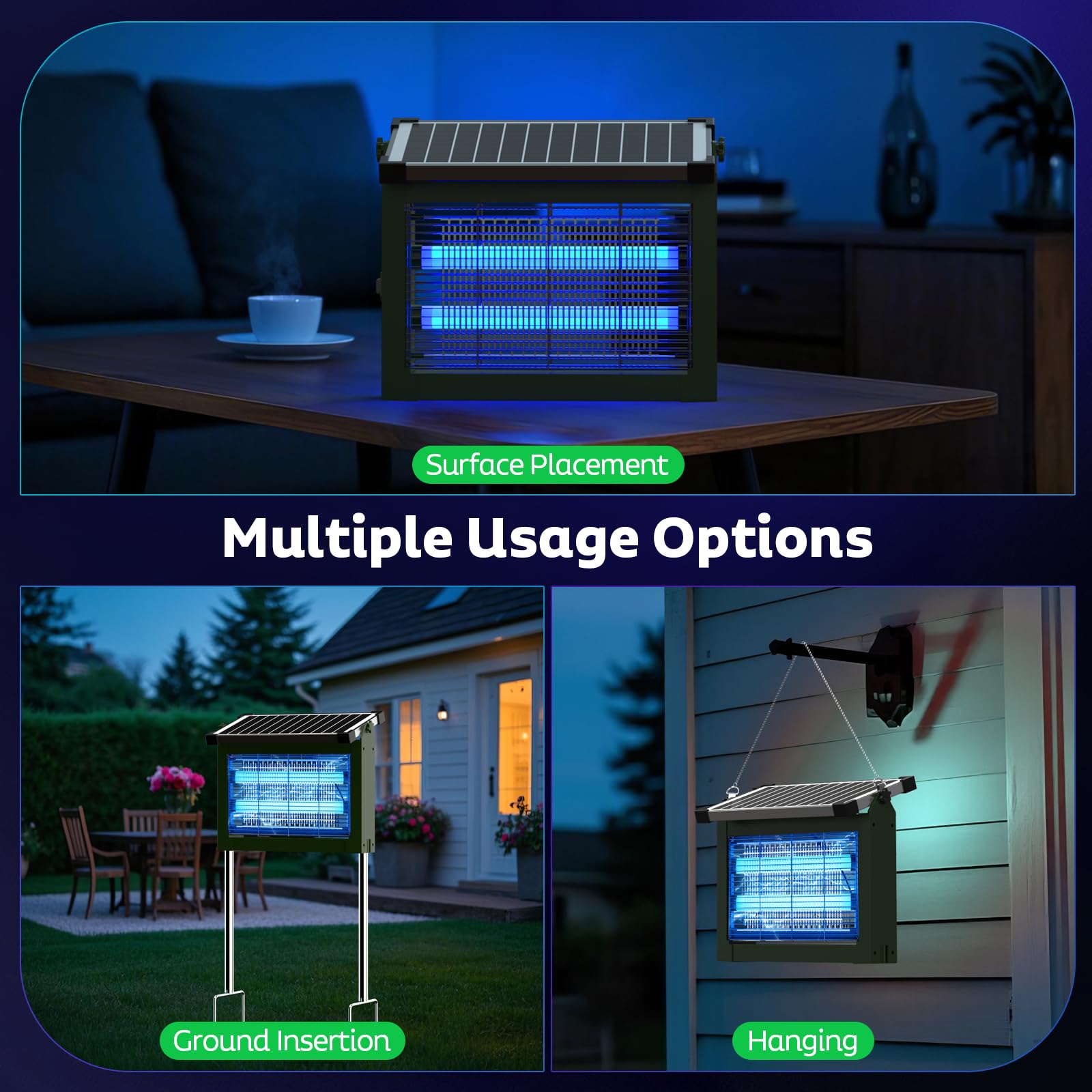 OnBeam Solar Bug Zapper with protective mesh for safety