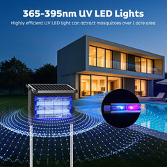 OnBeam Solar Bug Zapper with solar panel and USB charging cable