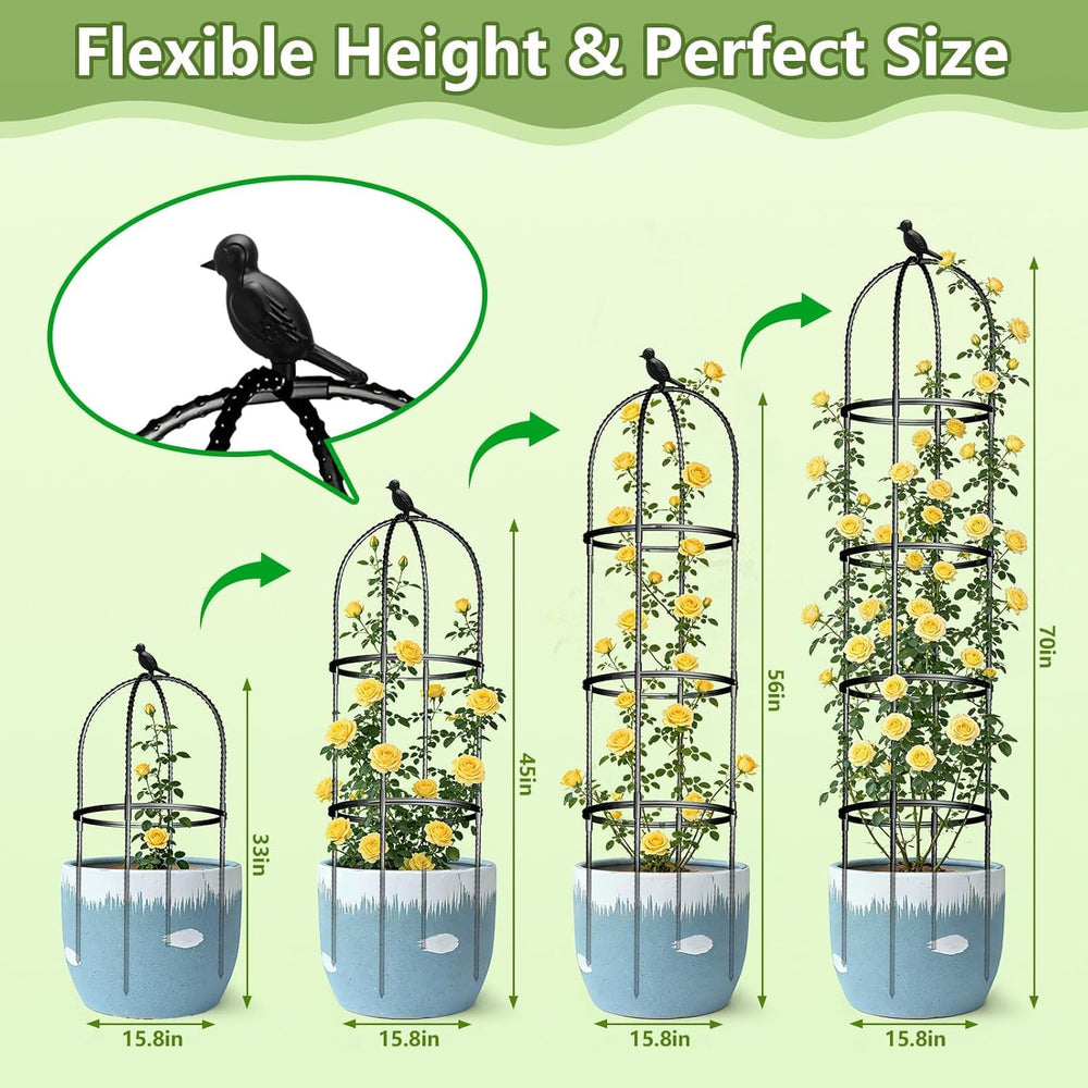 ONEANU Obelisk Trellis side view showing height and design
