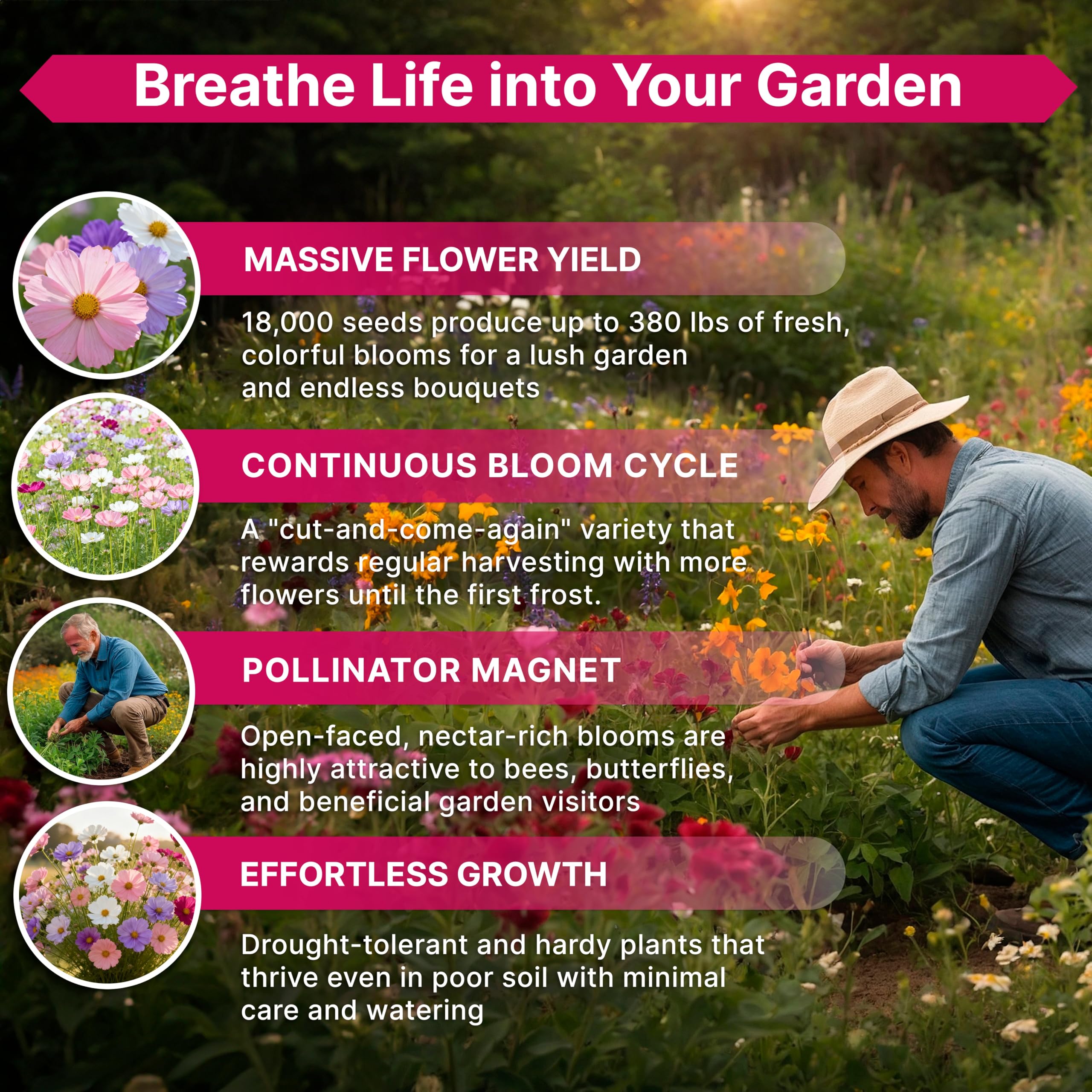 Online growing guide QR code on seed packet