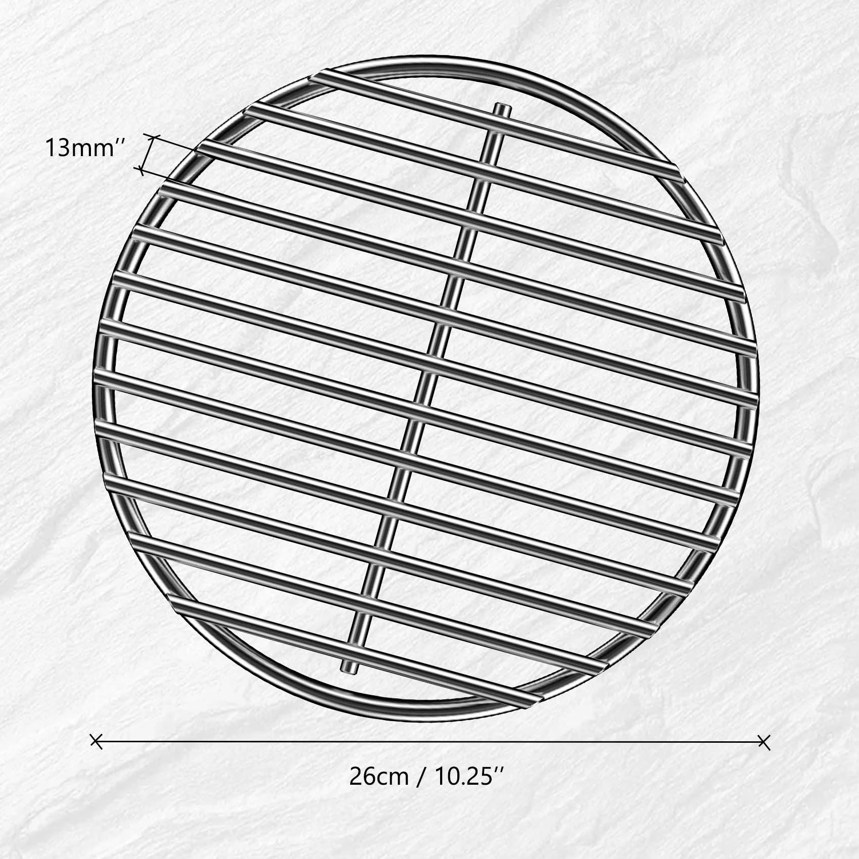 onlyfire 10.25-Inch charcoal grate side view