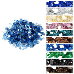 Onlyfire 10 lbs fire glass rocks in Pacific Blue front view