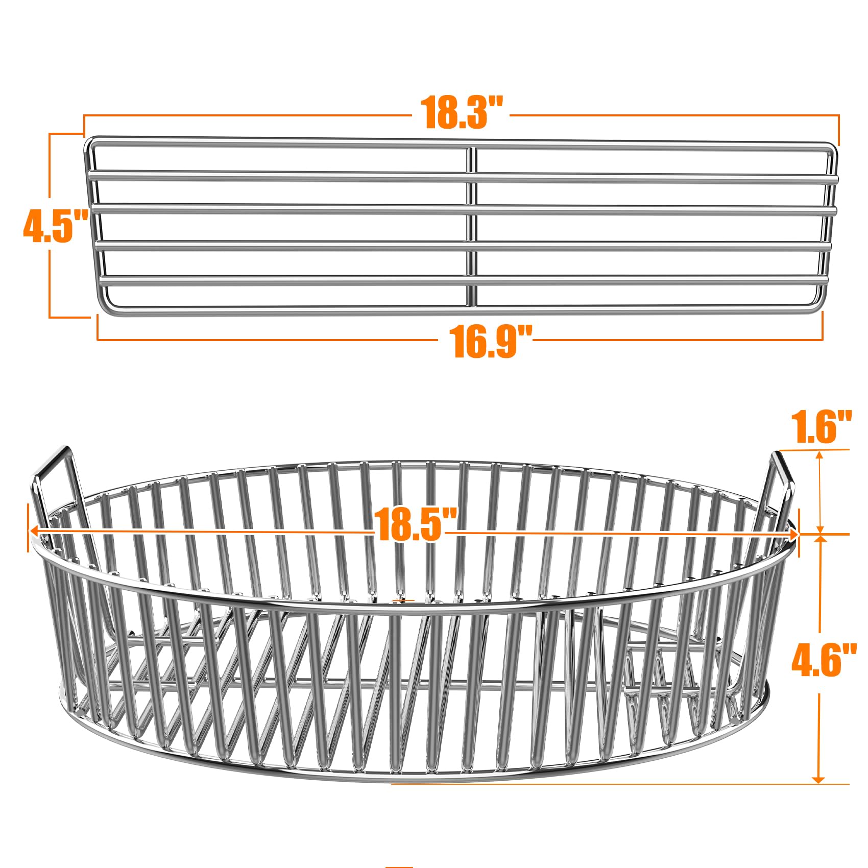 onlyfire Charcoal Ash Basket showing open mesh design