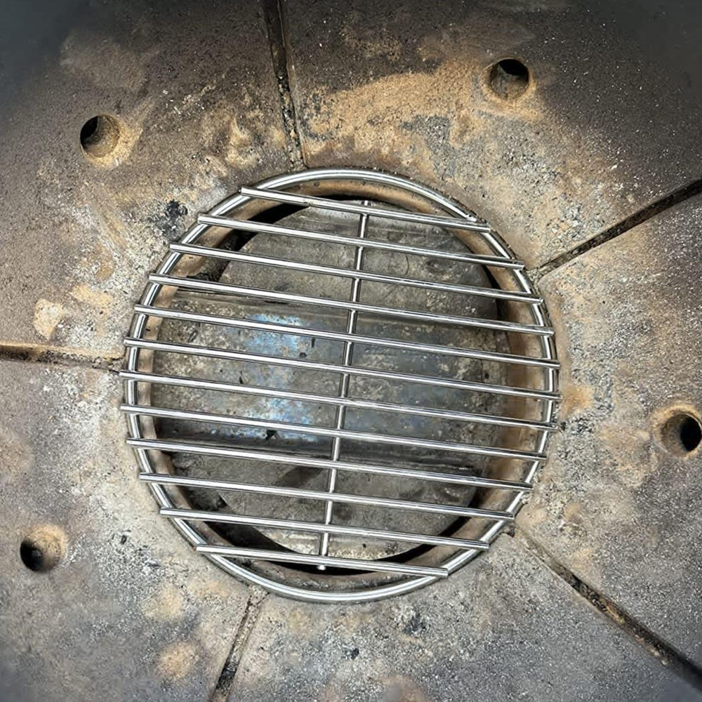 onlyfire charcoal grate close-up of steel finish