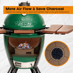 onlyfire charcoal grate installed in Kamado Joe grill