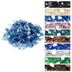 onlyfire Fire Glass Rocks 10 lbs in Pacific Blue
