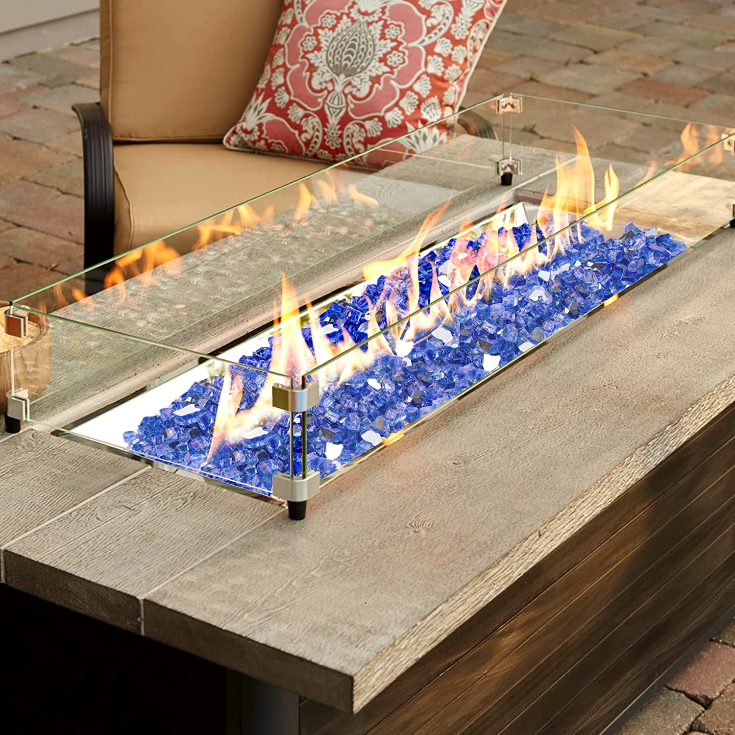 onlyfire fire glass rocks arrangement