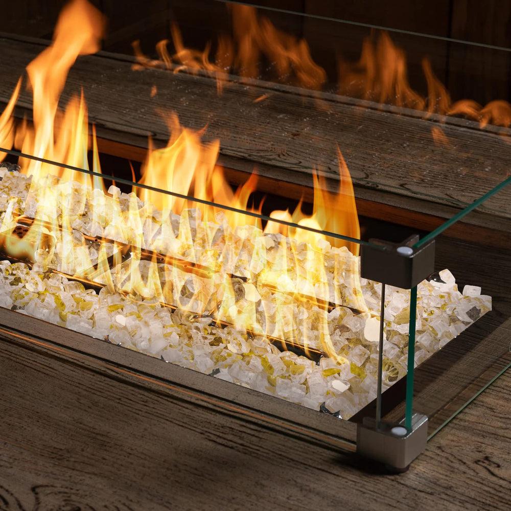 onlyfire fire glass rocks being poured into a burner