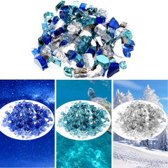 onlyfire fire glass rocks close-up showing reflective surface