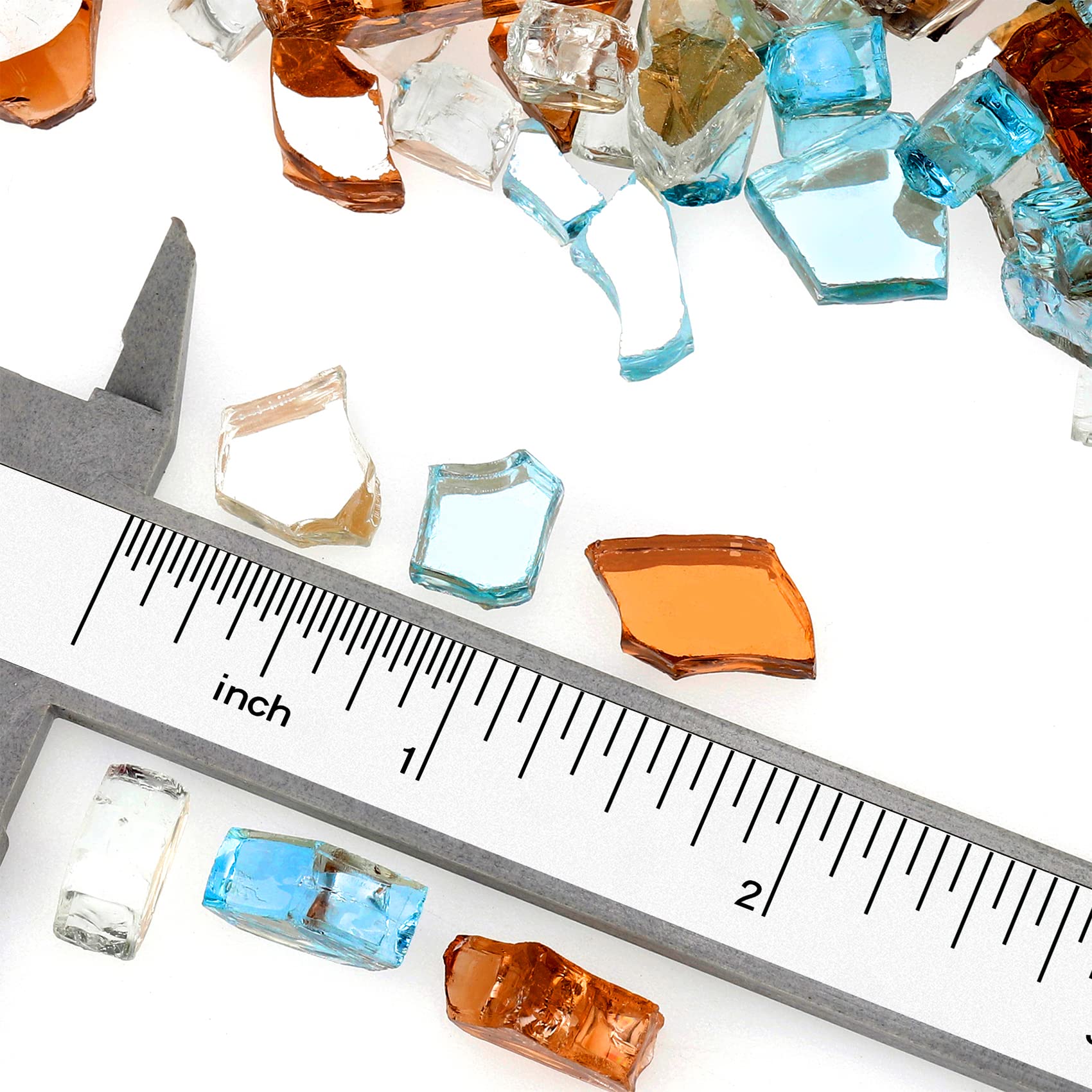 onlyfire fire glass rocks displayed in a fire pit