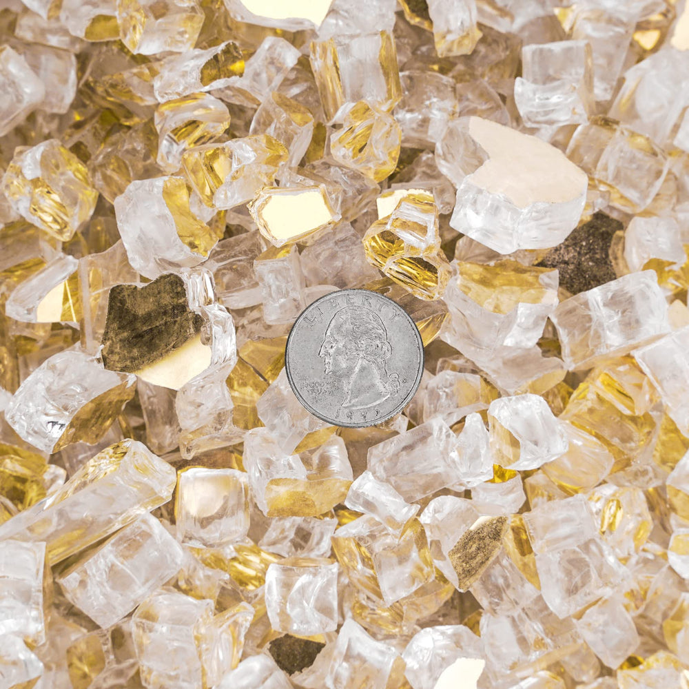 onlyfire Fire Glass Rocks in a decorative indoor planter