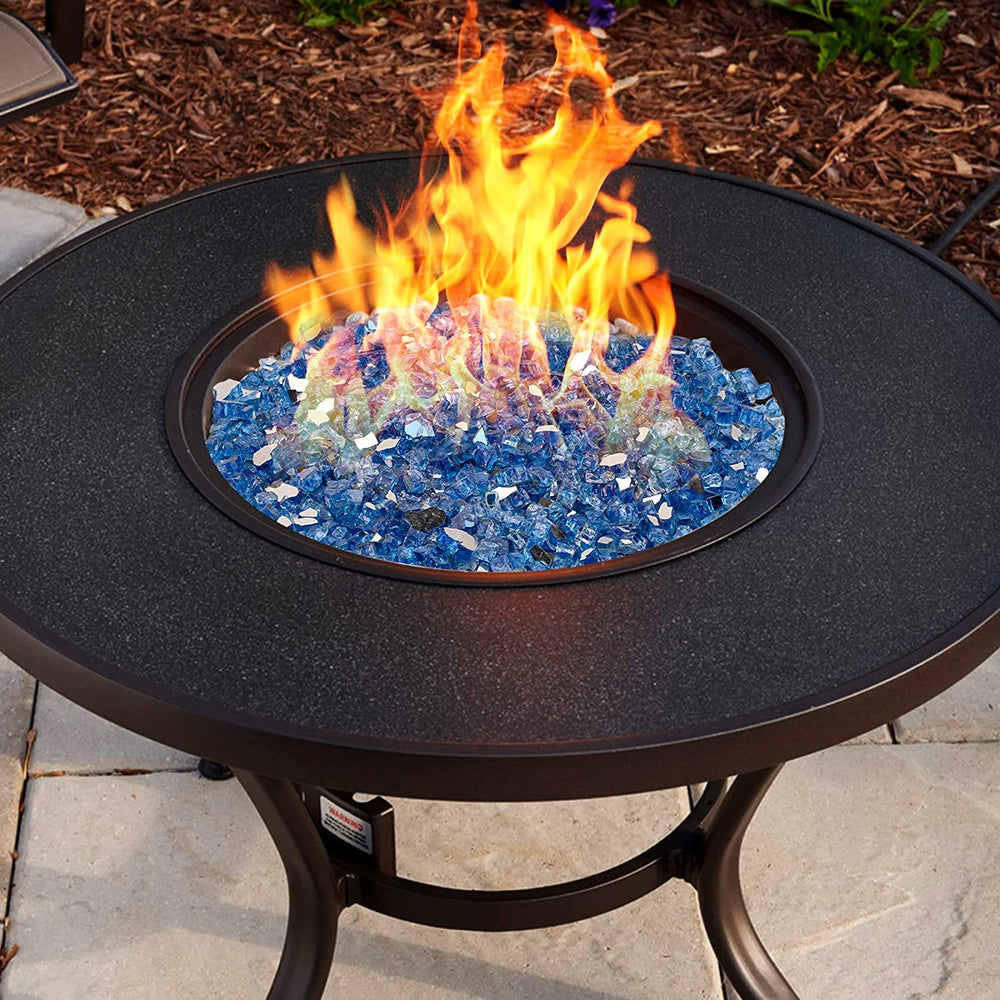 onlyfire Fire Glass Rocks in a Zen garden