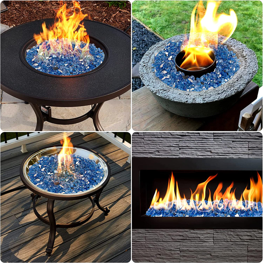 Onlyfire fire glass rocks in a zen garden setting