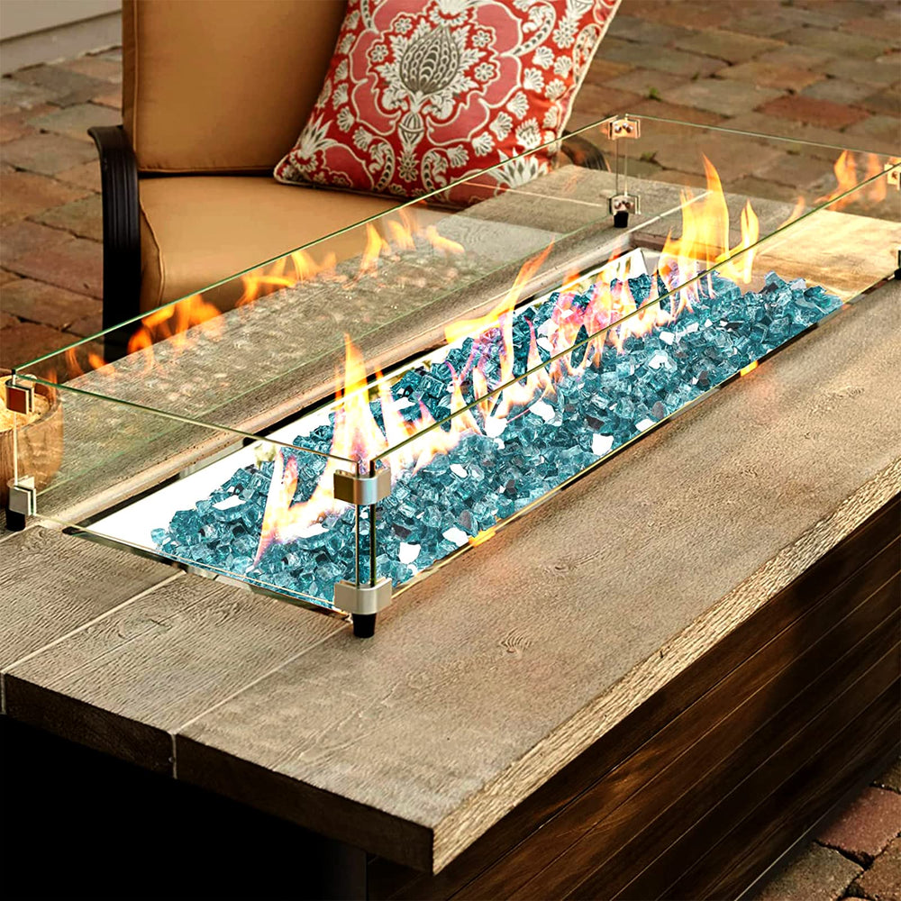 onlyfire Fire Glass Rocks with flame burner pan