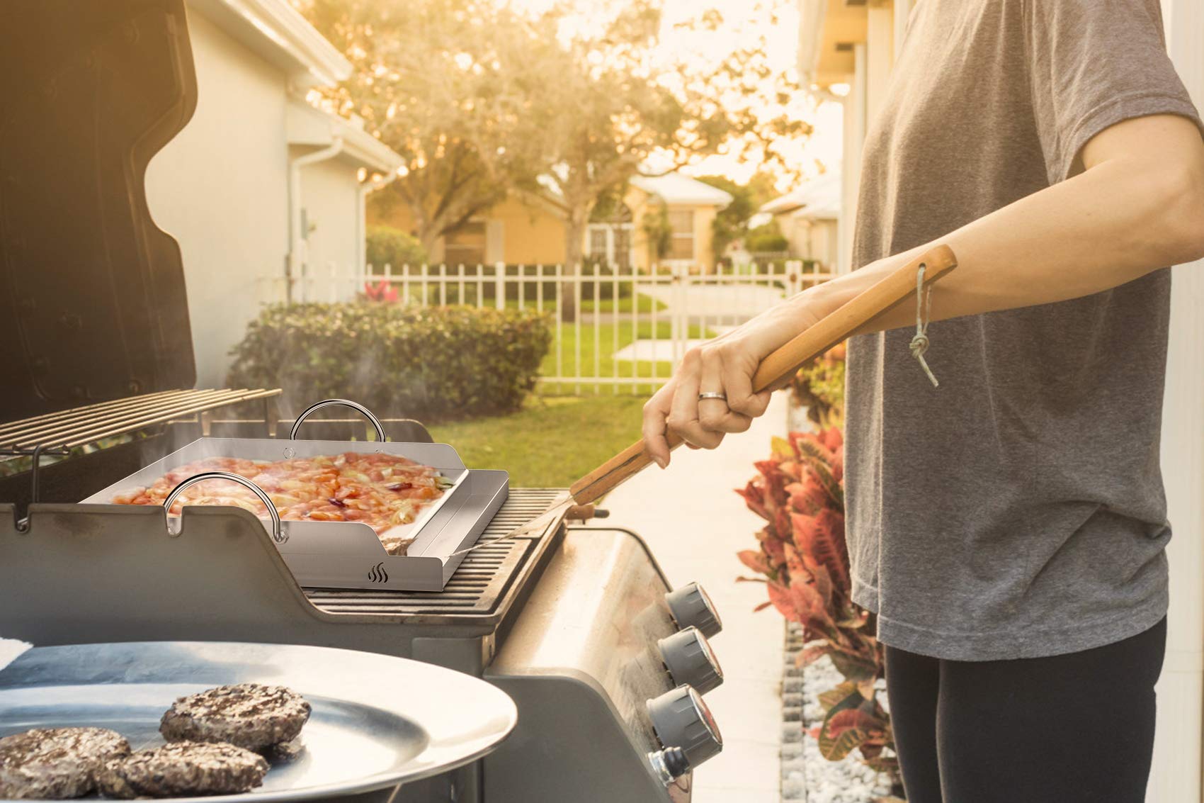 onlyfire Griddle with removable handles and wrench