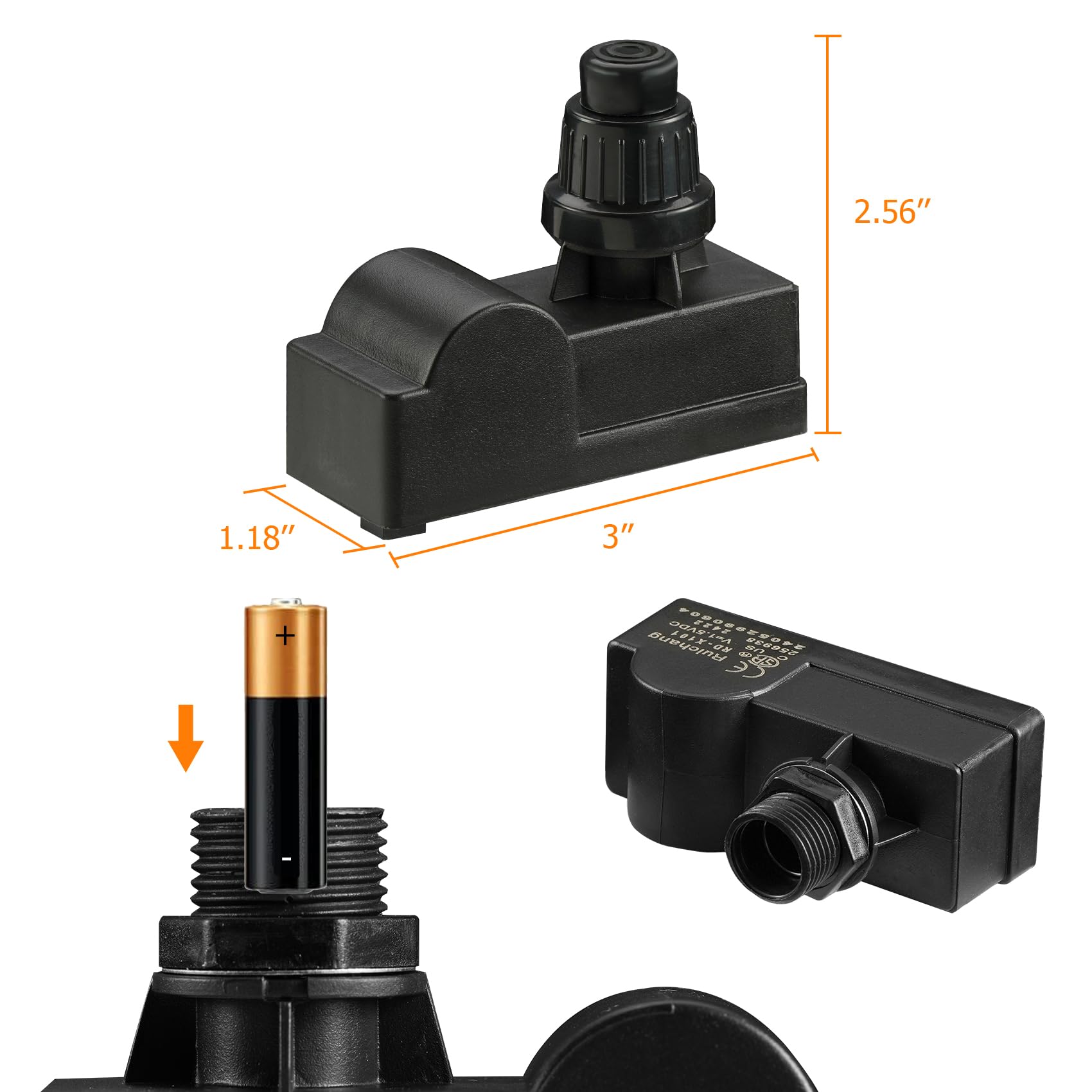 onlyfire ignitor showing AAA battery compartment