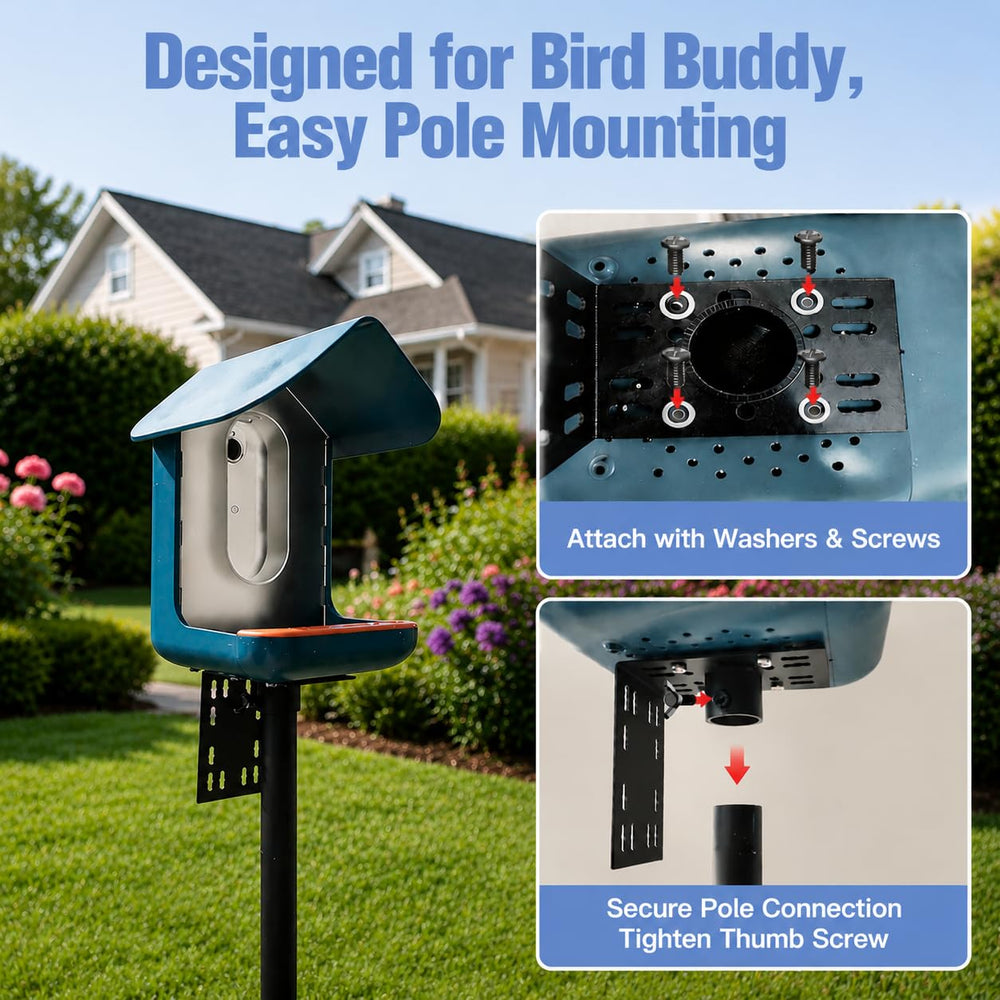 onlyfly Bird Feeder Pole Stand connecting poles and base
