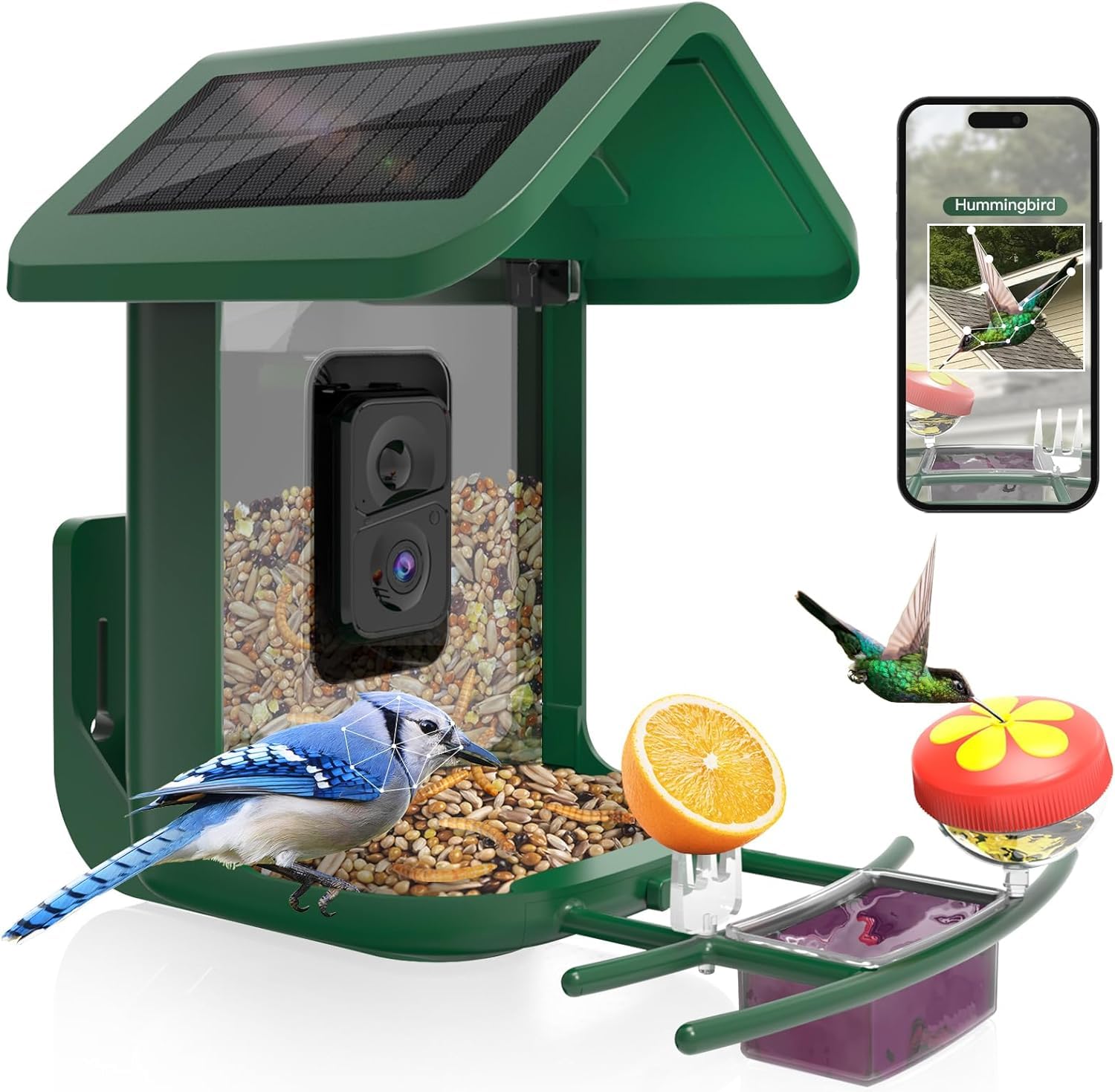 onlyfly Smart Bird Feeder with 2K HD camera front view