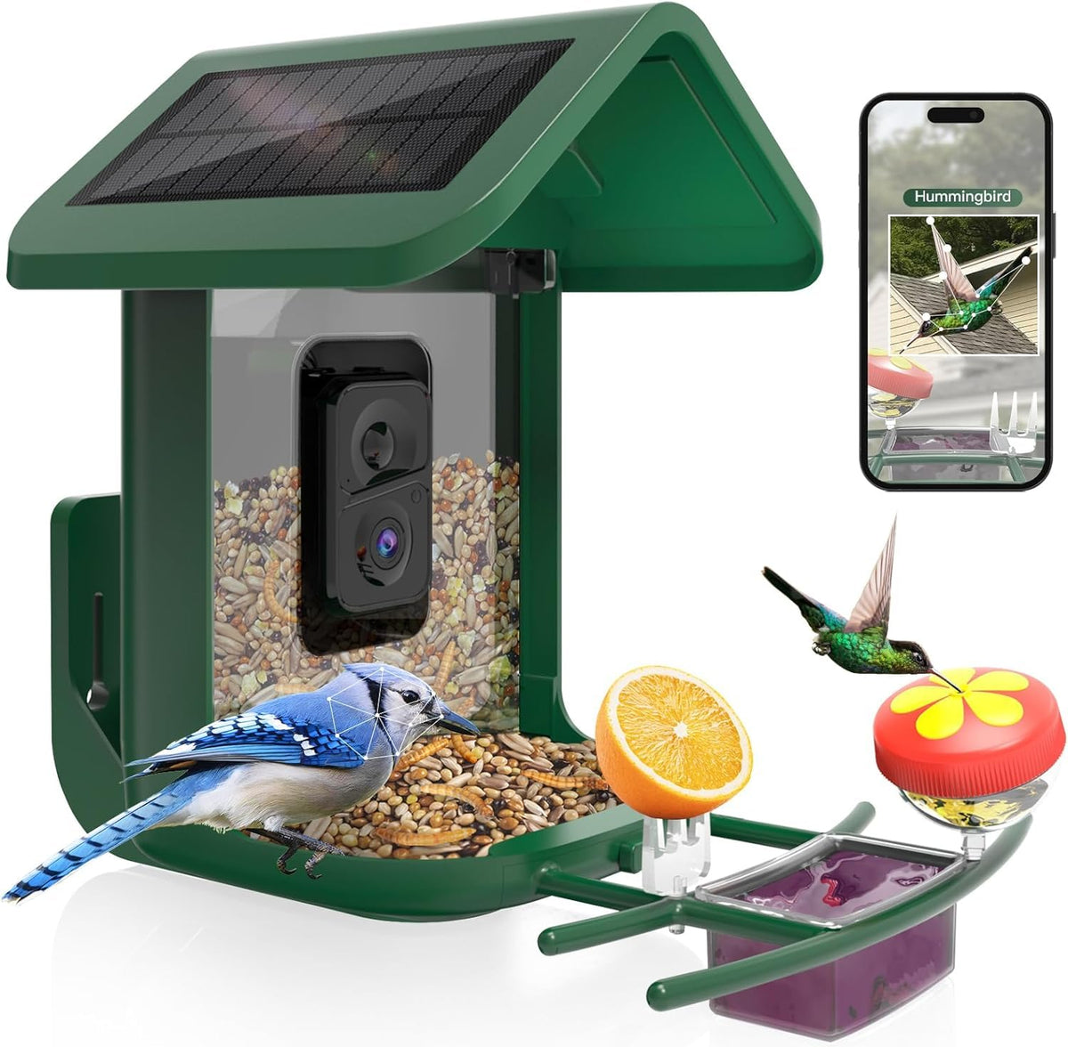 onlyfly Smart Bird Feeder with 2K HD camera front view