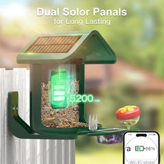 onlyfly Smart Bird Feeder with bird watching app interface