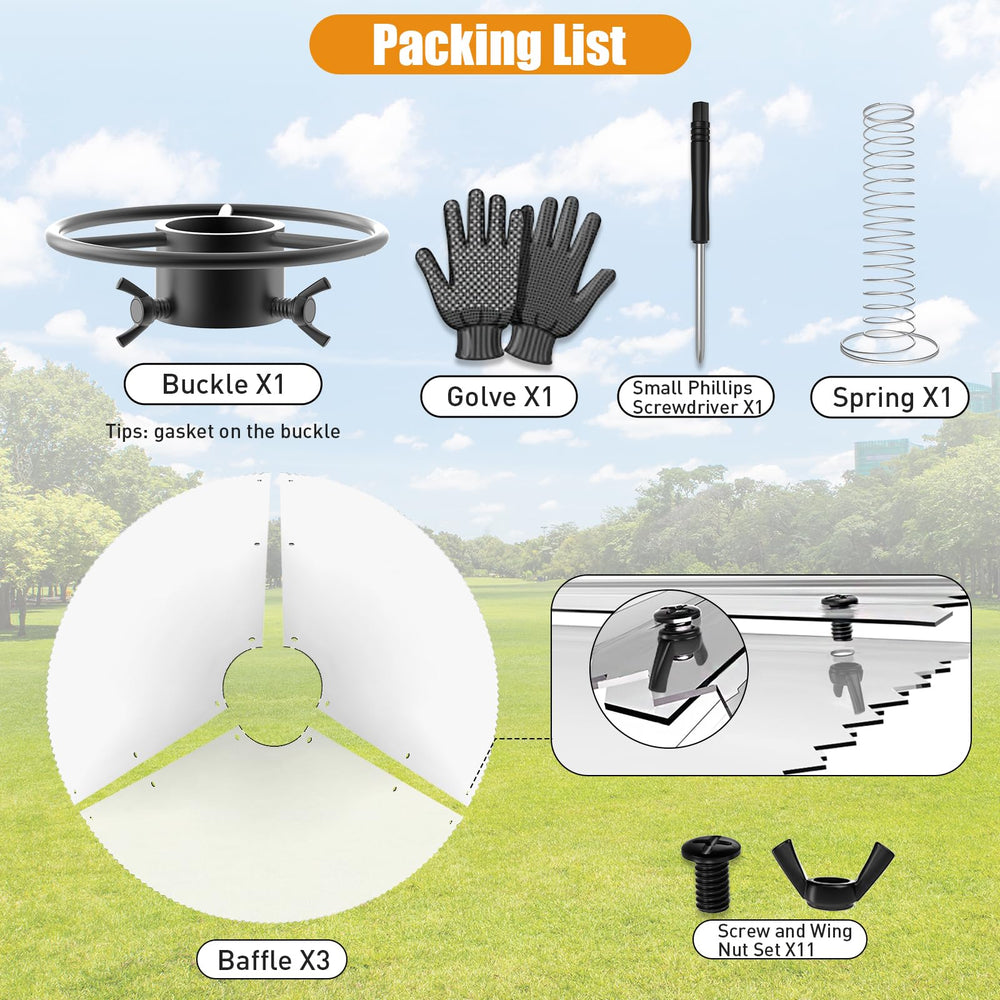 onlyfly Squirrel Baffle in a backyard feeder setup