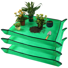 Onlysuki 3PCS Potting Mat set in green, displayed flat