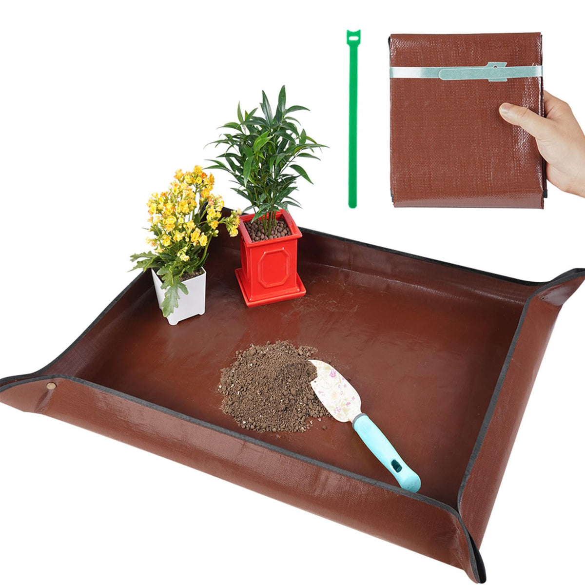 Onlysuki Large Repotting Mat 39.5" x 31.5" front view