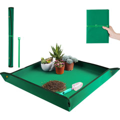Onlysuki Plant Repotting Mat front view in dark green