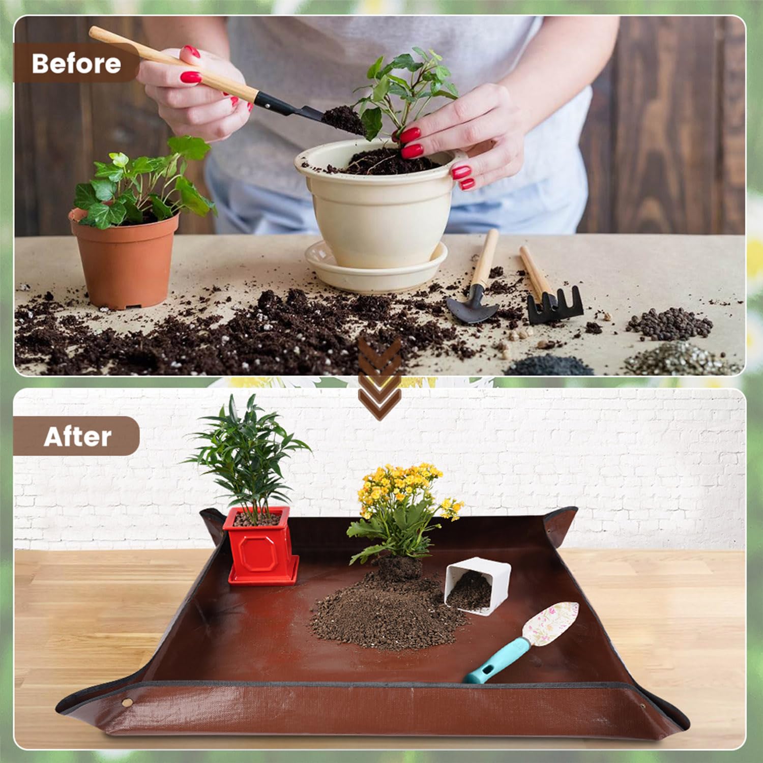 Onlysuki potting mat with fixed strap assembled