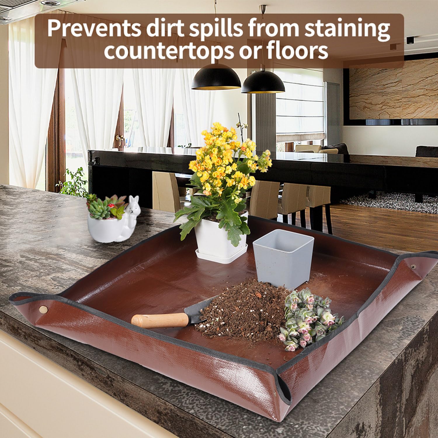 Onlysuki repotting mat folded for storage