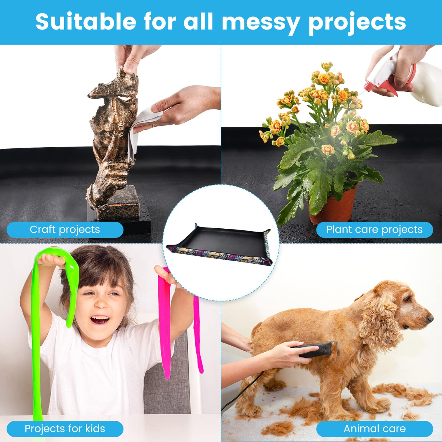 Onlysuki repotting mat folded for storage