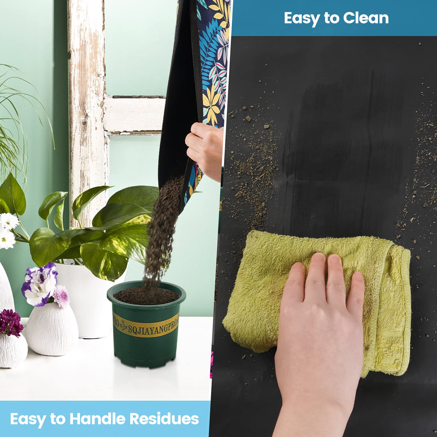 Onlysuki repotting mat showing waterproof lining