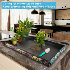 Onlysuki repotting mat with copper buckles on corners