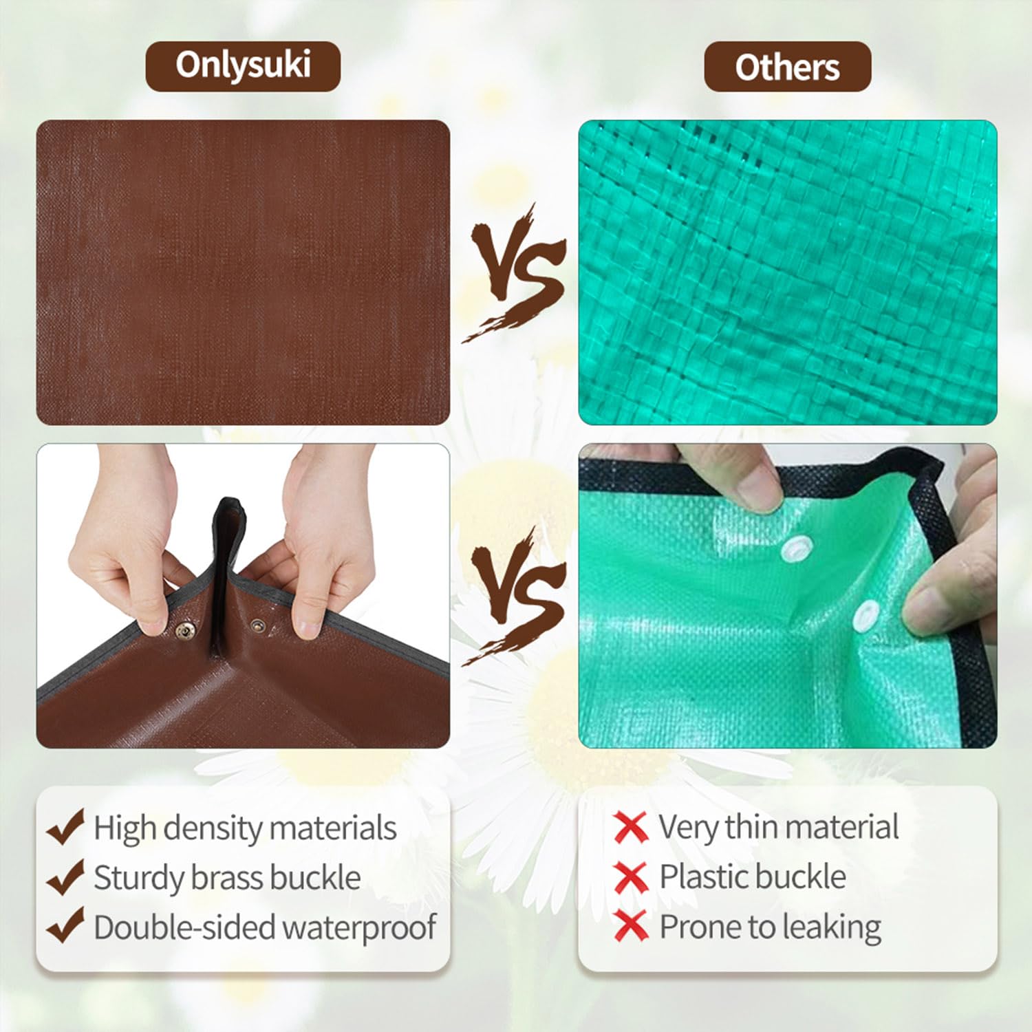 Onlysuki repotting mat with Velcro strap attached