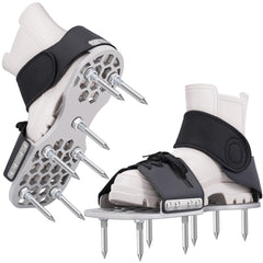 onoxouo Lawn Aerator Shoes front view with heavy-duty spikes