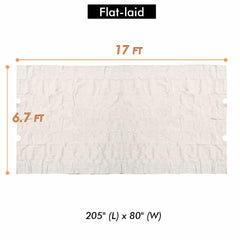 ontheway Universal Pergola Replacement Cover beige side view
