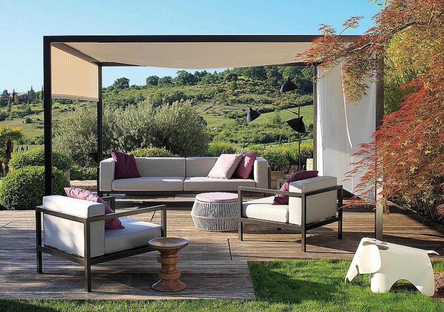 ontheway Universal Pergola Replacement Cover dimensions illustration