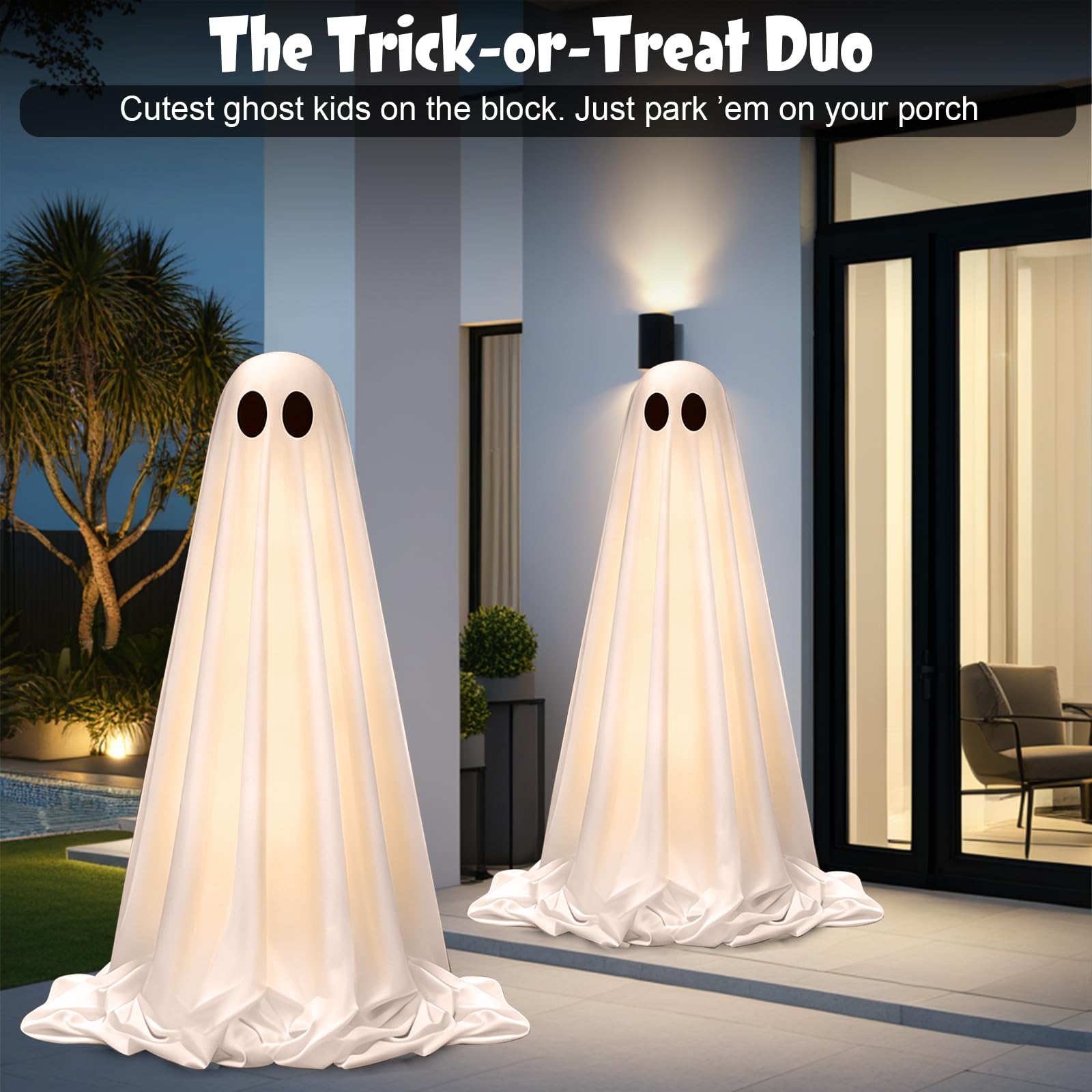 OOBILA Halloween ghost with colorful accessories
